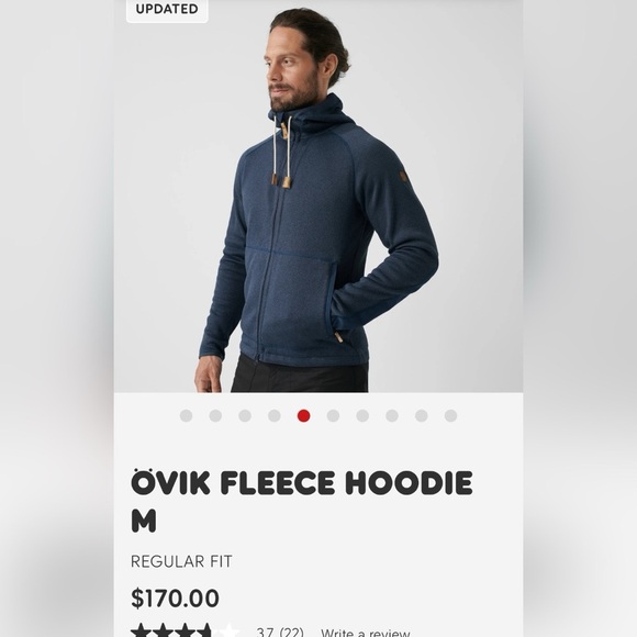 Fjallraven ÖVIK FLEECE NAVY HOODIE Size XXL $170 - Picture 1 of 8